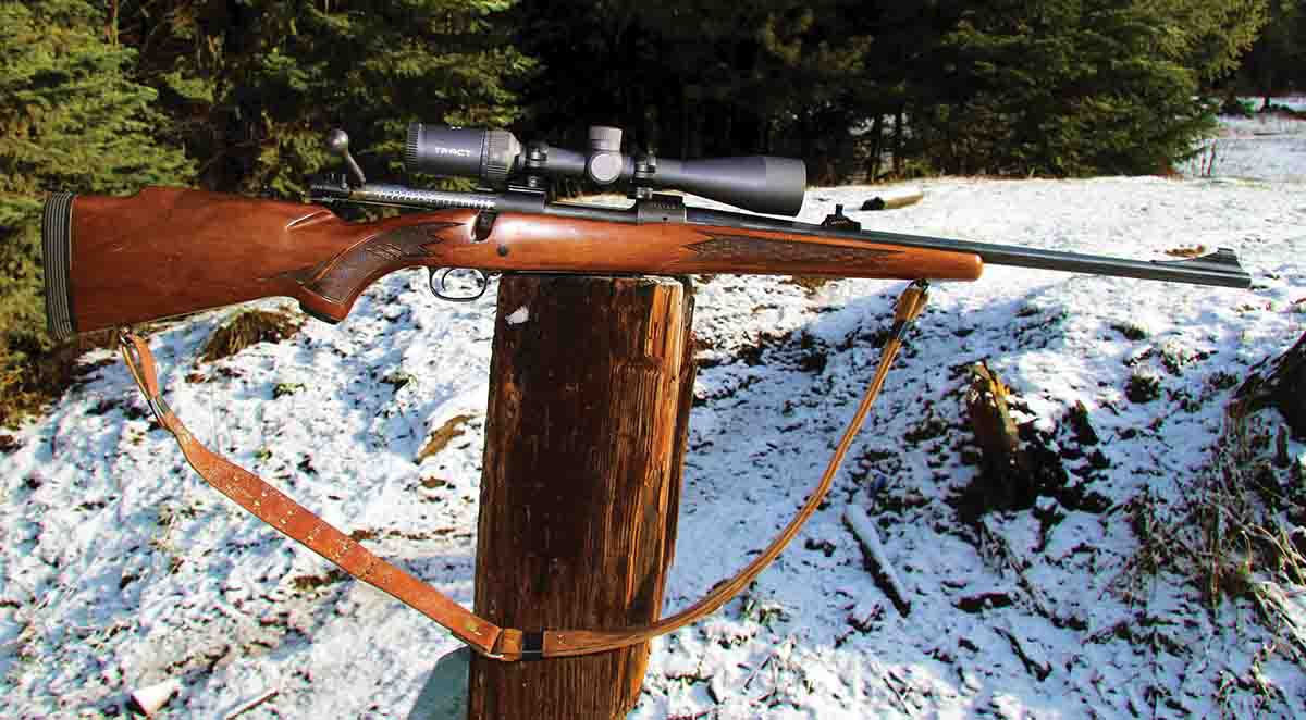 The .30-06 is a Winchester Model 70 manufactured in 1966.